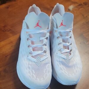 Jordan White and Red Sneakers